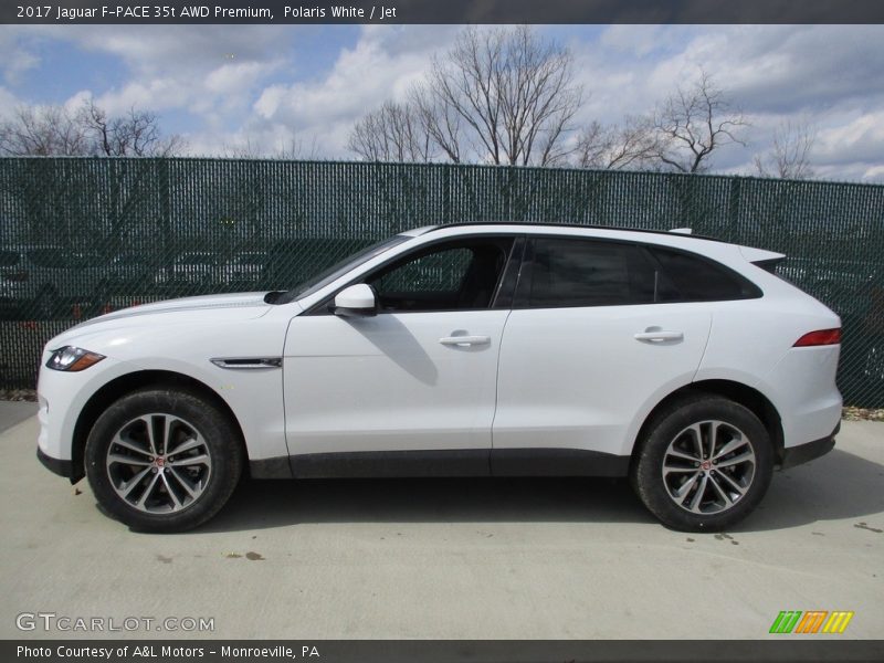 Polaris White / Jet 2017 Jaguar F-PACE 35t AWD Premium