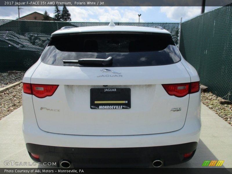 Polaris White / Jet 2017 Jaguar F-PACE 35t AWD Premium