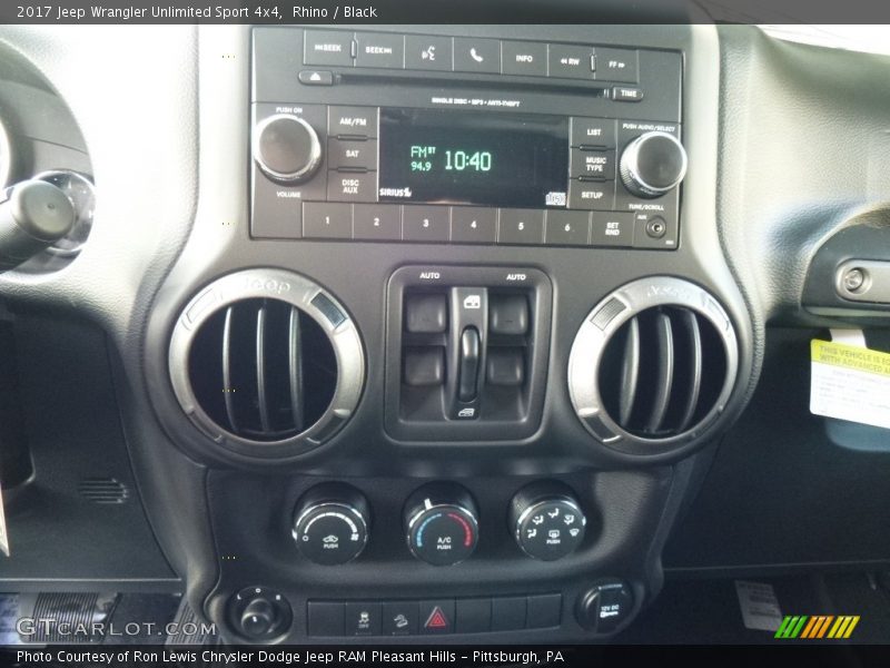 Rhino / Black 2017 Jeep Wrangler Unlimited Sport 4x4