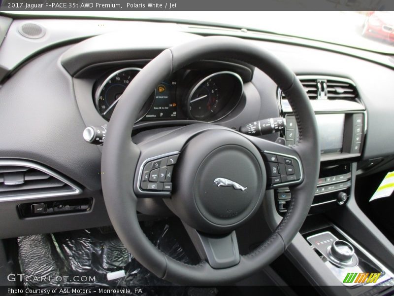 Polaris White / Jet 2017 Jaguar F-PACE 35t AWD Premium