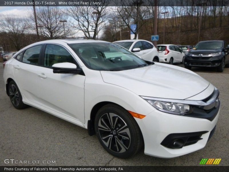 White Orchid Pearl / Ivory 2017 Honda Civic EX-T Sedan
