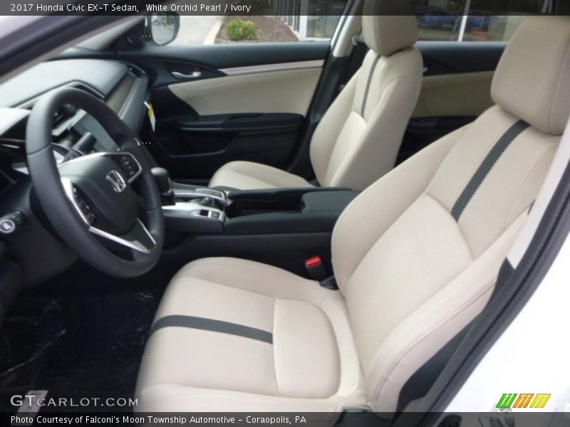 White Orchid Pearl / Ivory 2017 Honda Civic EX-T Sedan