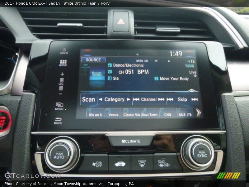White Orchid Pearl / Ivory 2017 Honda Civic EX-T Sedan