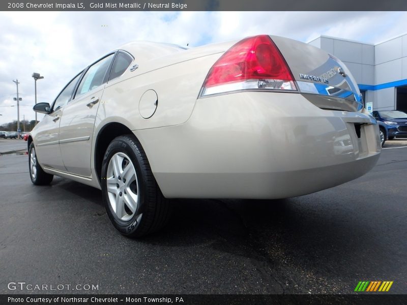 Gold Mist Metallic / Neutral Beige 2008 Chevrolet Impala LS