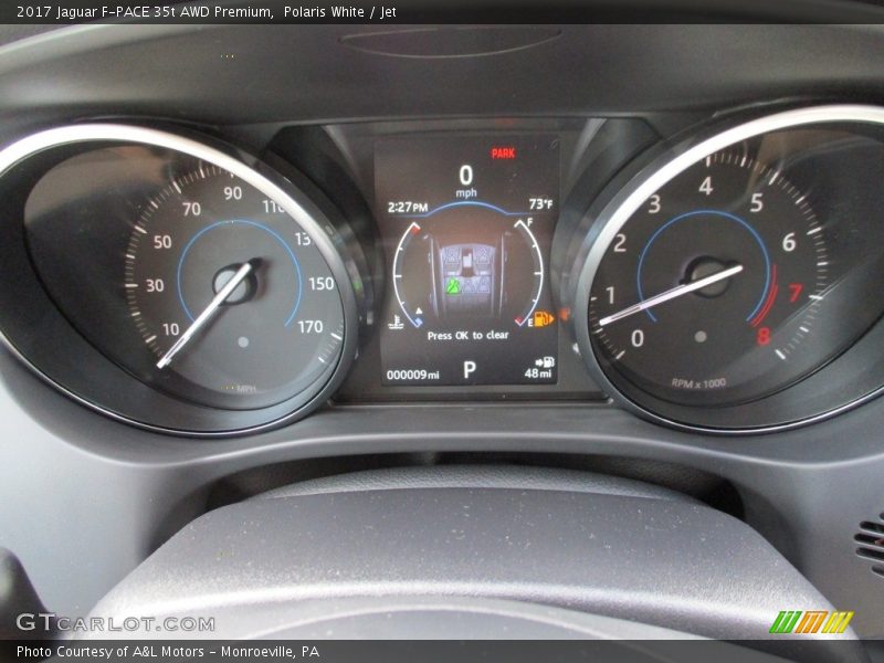 Polaris White / Jet 2017 Jaguar F-PACE 35t AWD Premium