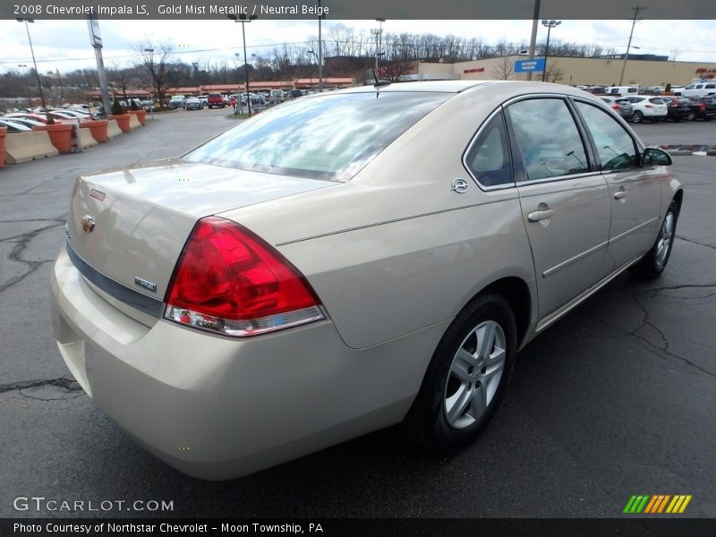 Gold Mist Metallic / Neutral Beige 2008 Chevrolet Impala LS