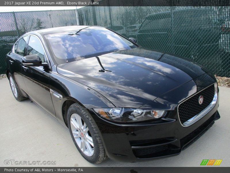 Front 3/4 View of 2017 XE 20d Premium AWD