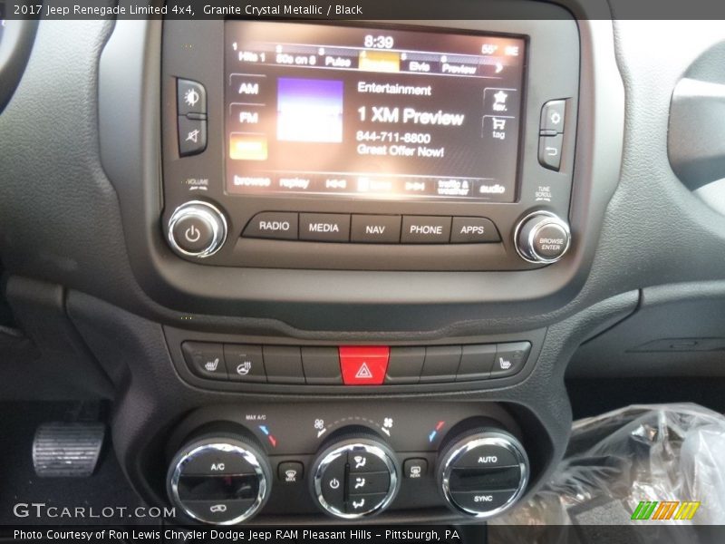 Granite Crystal Metallic / Black 2017 Jeep Renegade Limited 4x4