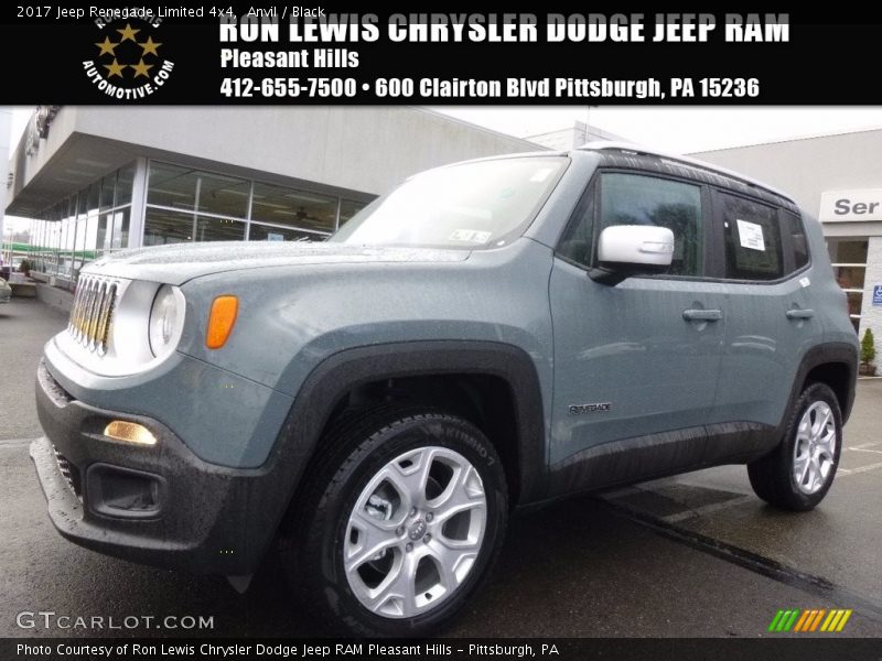 Anvil / Black 2017 Jeep Renegade Limited 4x4