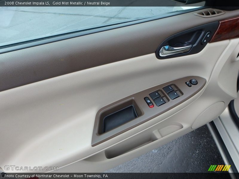 Gold Mist Metallic / Neutral Beige 2008 Chevrolet Impala LS