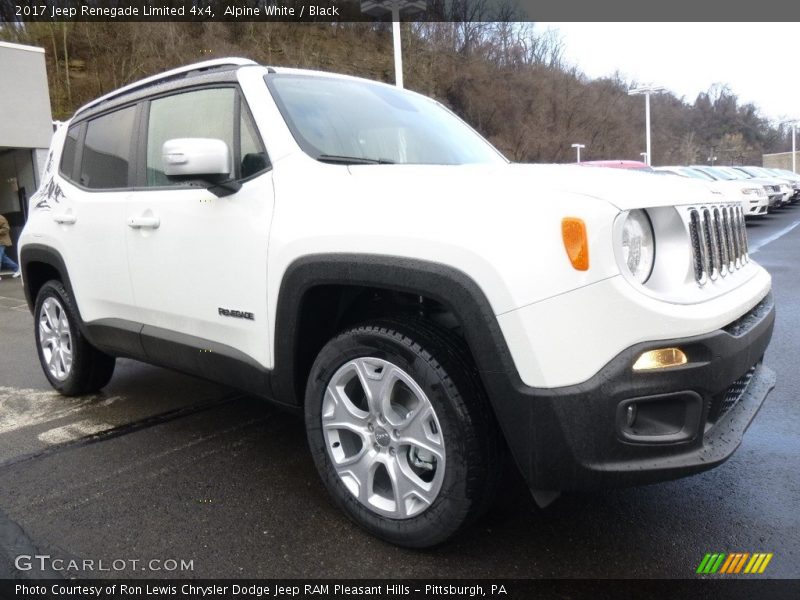 Alpine White / Black 2017 Jeep Renegade Limited 4x4