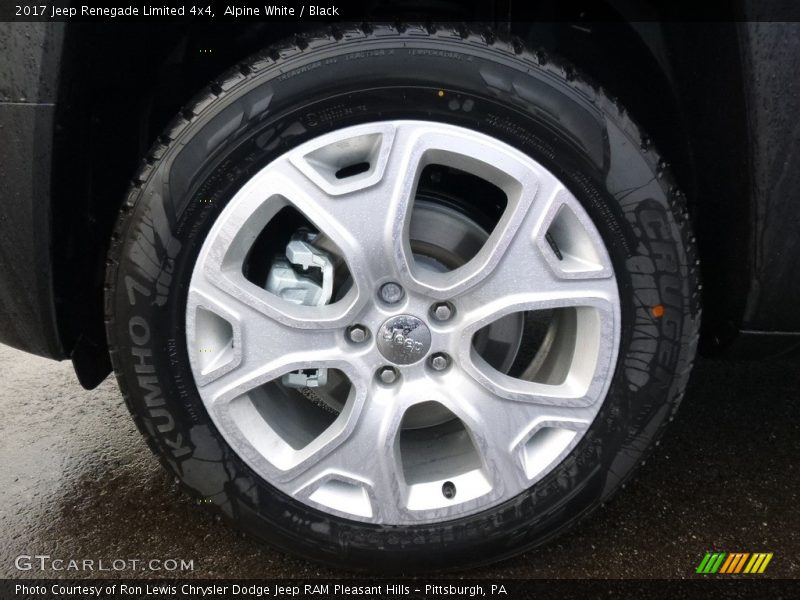 Alpine White / Black 2017 Jeep Renegade Limited 4x4