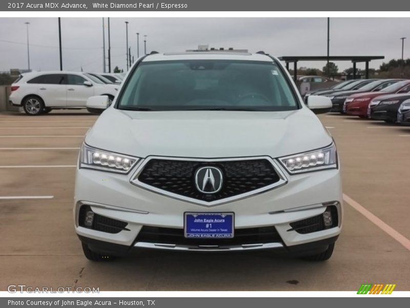 White Diamond Pearl / Espresso 2017 Acura MDX Advance