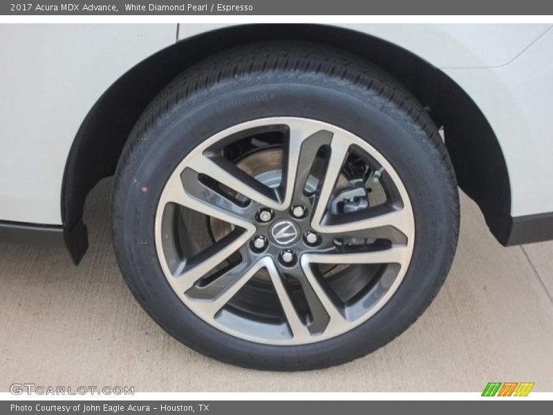 White Diamond Pearl / Espresso 2017 Acura MDX Advance