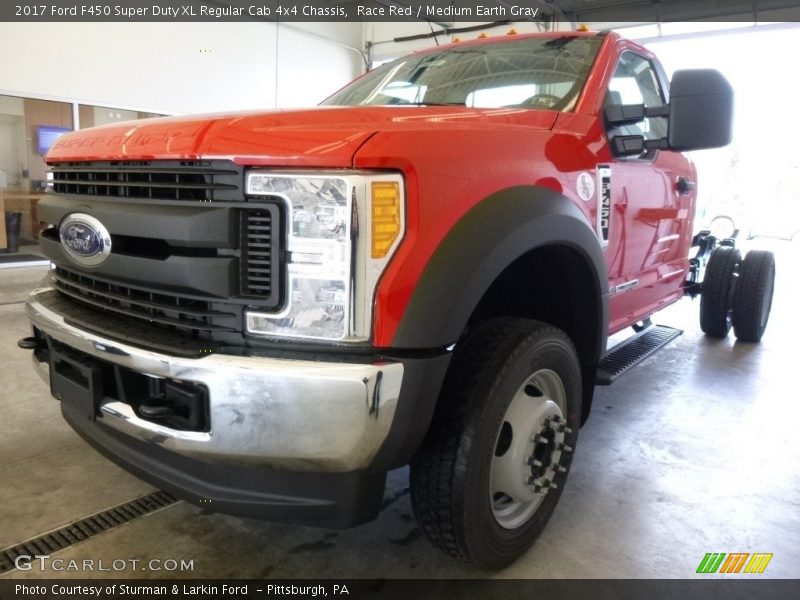Race Red / Medium Earth Gray 2017 Ford F450 Super Duty XL Regular Cab 4x4 Chassis