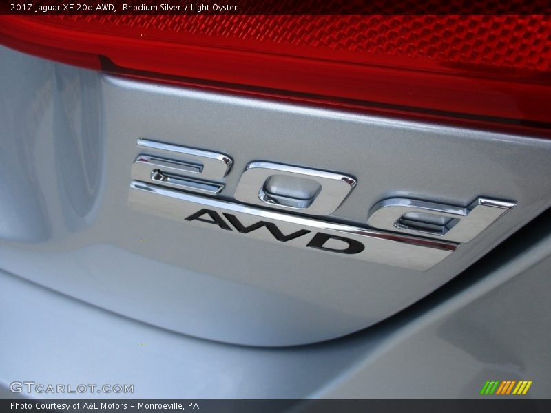 Rhodium Silver / Light Oyster 2017 Jaguar XE 20d AWD