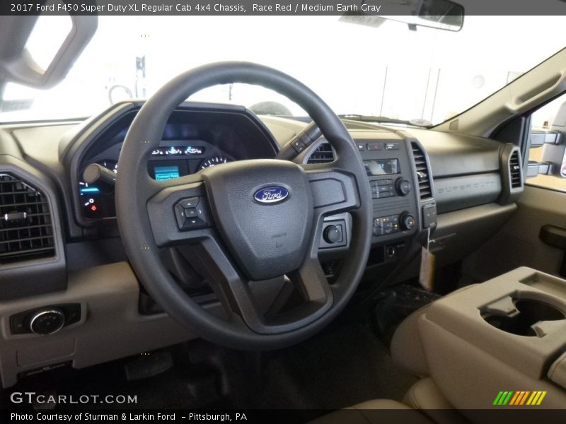 Race Red / Medium Earth Gray 2017 Ford F450 Super Duty XL Regular Cab 4x4 Chassis