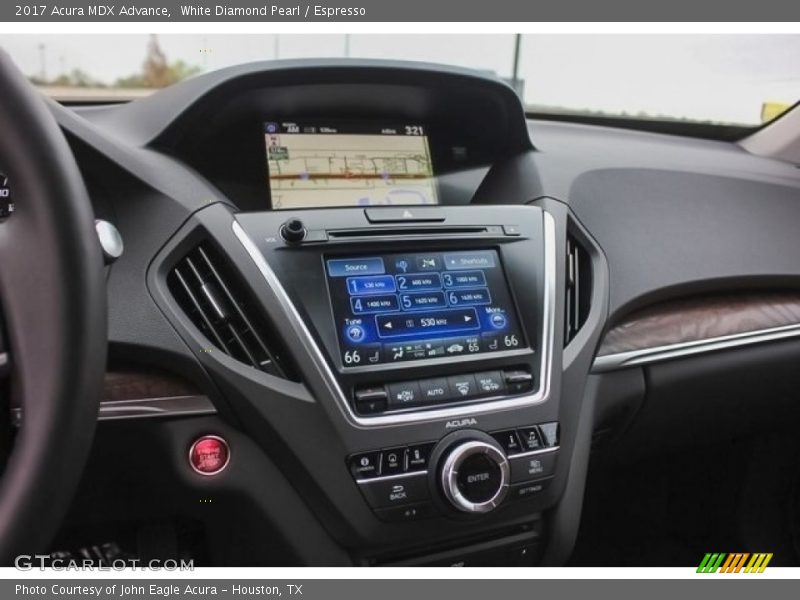 White Diamond Pearl / Espresso 2017 Acura MDX Advance