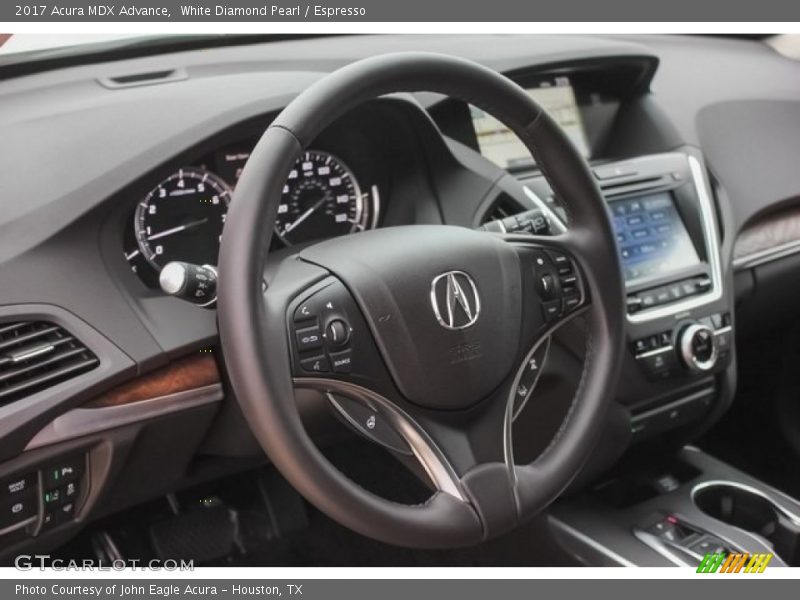 White Diamond Pearl / Espresso 2017 Acura MDX Advance