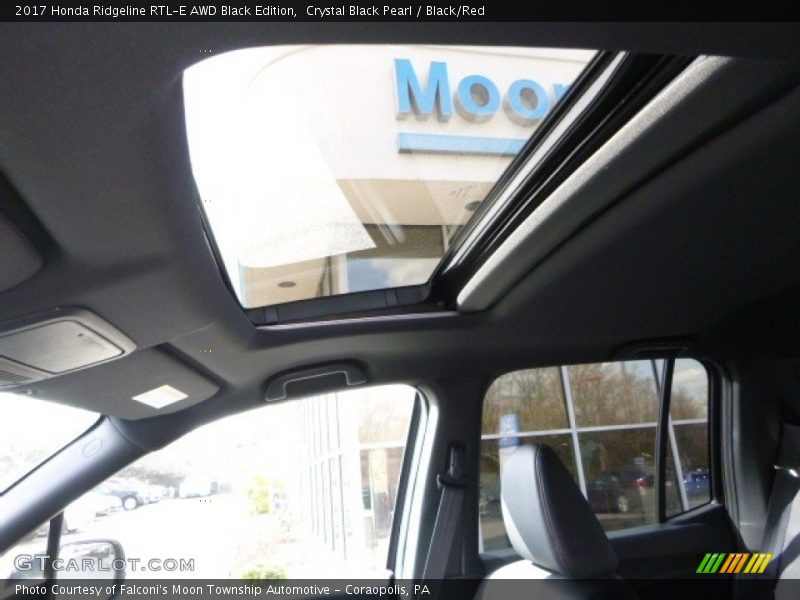 Crystal Black Pearl / Black/Red 2017 Honda Ridgeline RTL-E AWD Black Edition