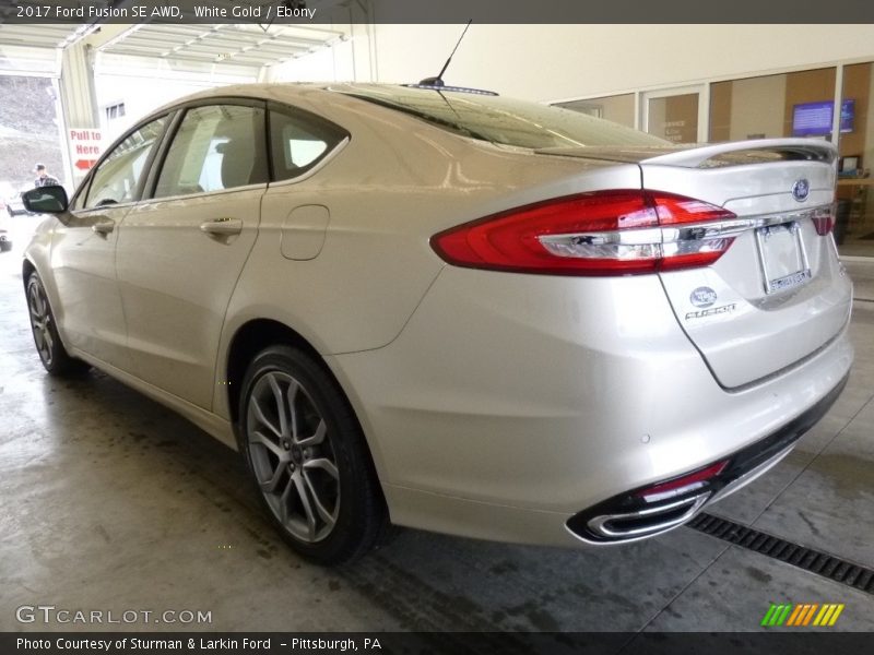 White Gold / Ebony 2017 Ford Fusion SE AWD