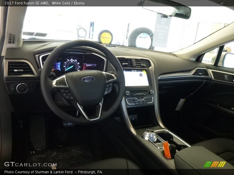 White Gold / Ebony 2017 Ford Fusion SE AWD