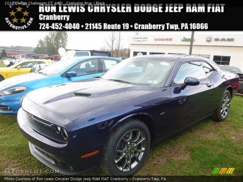 Contusion Blue / Black 2017 Dodge Challenger GT AWD