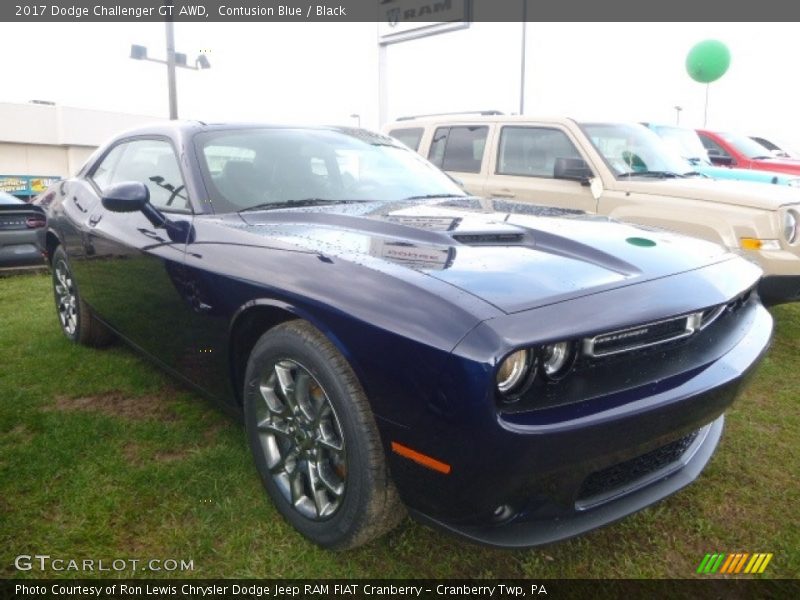 Contusion Blue / Black 2017 Dodge Challenger GT AWD