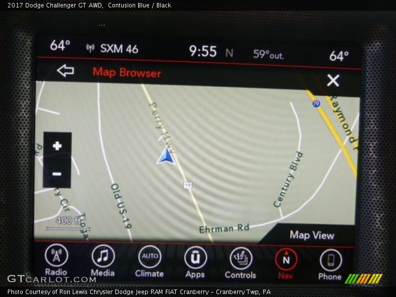 Contusion Blue / Black 2017 Dodge Challenger GT AWD