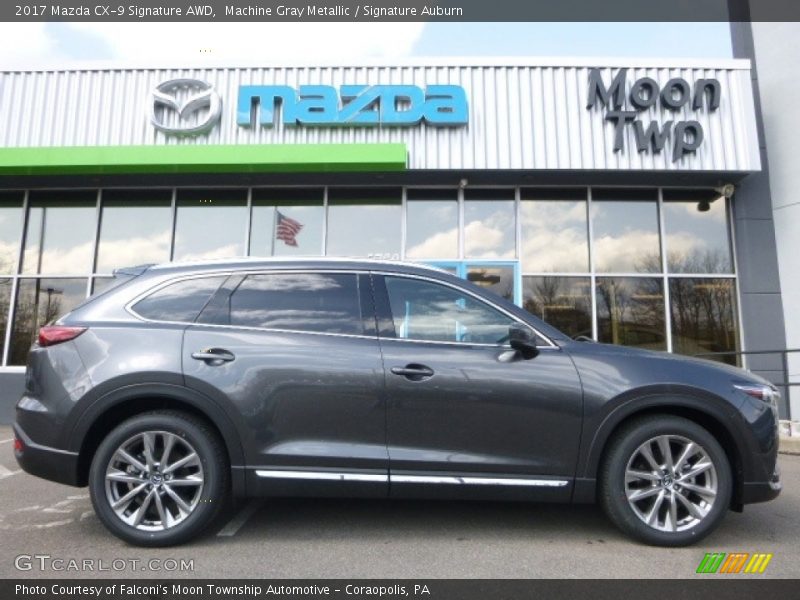 Machine Gray Metallic / Signature Auburn 2017 Mazda CX-9 Signature AWD