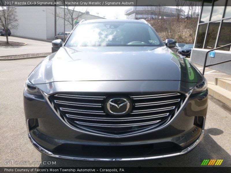 Machine Gray Metallic / Signature Auburn 2017 Mazda CX-9 Signature AWD