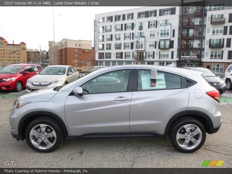 Lunar Silver Metallic / Gray 2017 Honda HR-V LX AWD