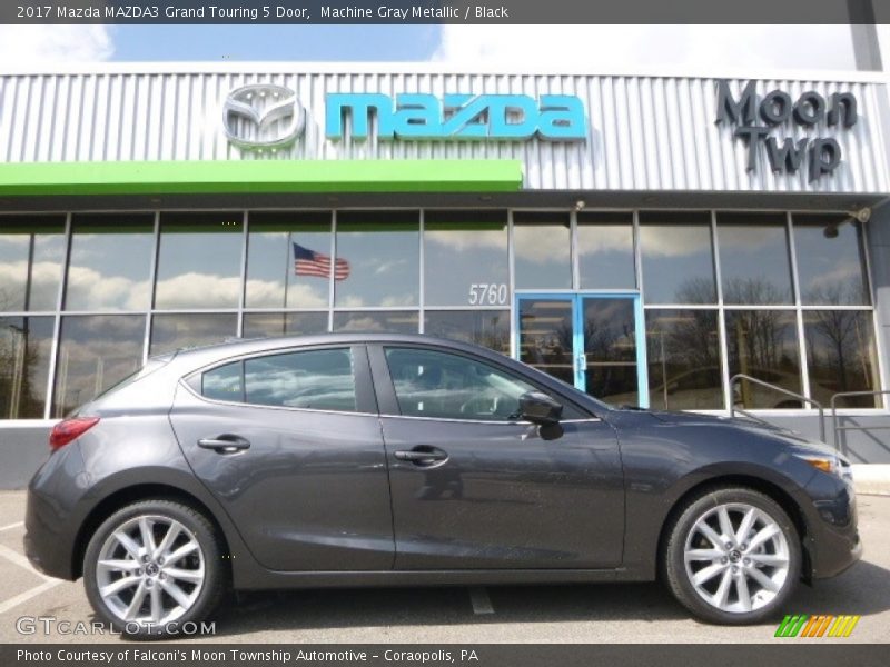 Machine Gray Metallic / Black 2017 Mazda MAZDA3 Grand Touring 5 Door