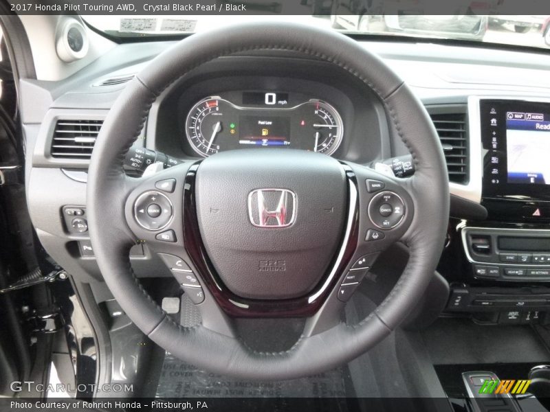 Crystal Black Pearl / Black 2017 Honda Pilot Touring AWD