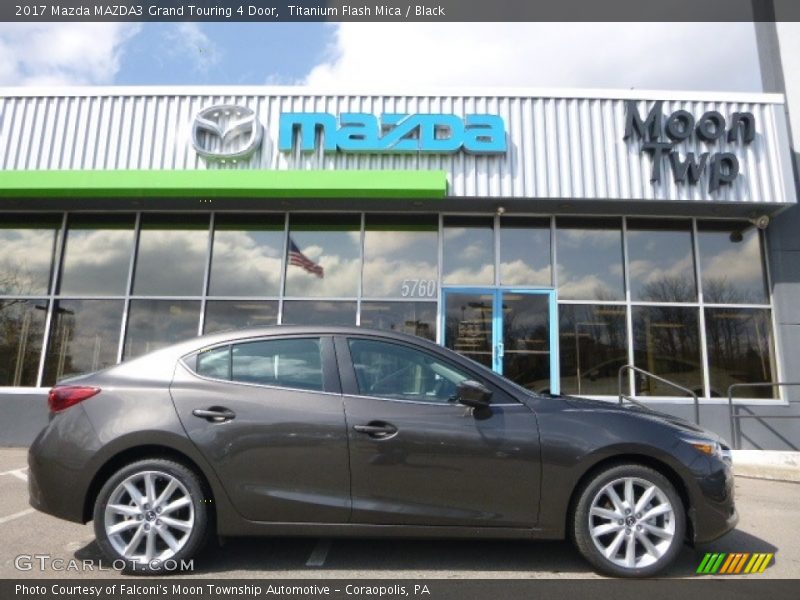 Titanium Flash Mica / Black 2017 Mazda MAZDA3 Grand Touring 4 Door