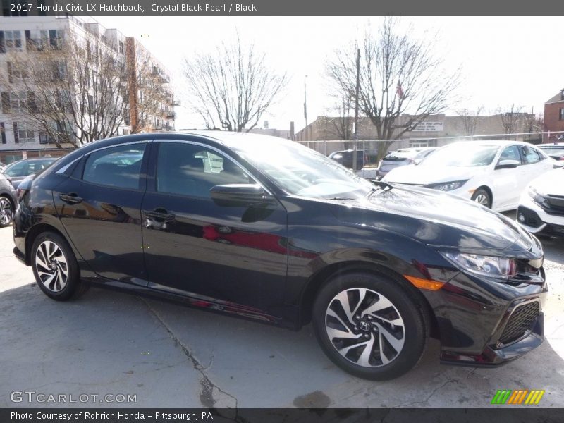 Crystal Black Pearl / Black 2017 Honda Civic LX Hatchback