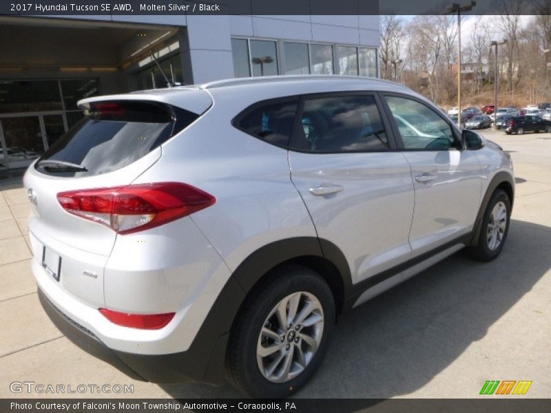 Molten Silver / Black 2017 Hyundai Tucson SE AWD