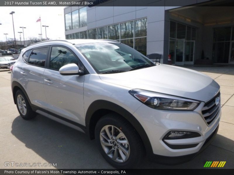 Molten Silver / Black 2017 Hyundai Tucson SE AWD
