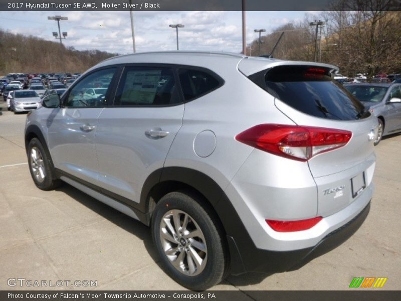 Molten Silver / Black 2017 Hyundai Tucson SE AWD