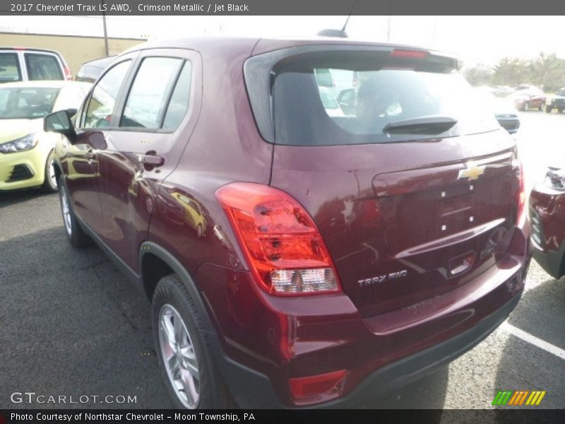 Crimson Metallic / Jet Black 2017 Chevrolet Trax LS AWD