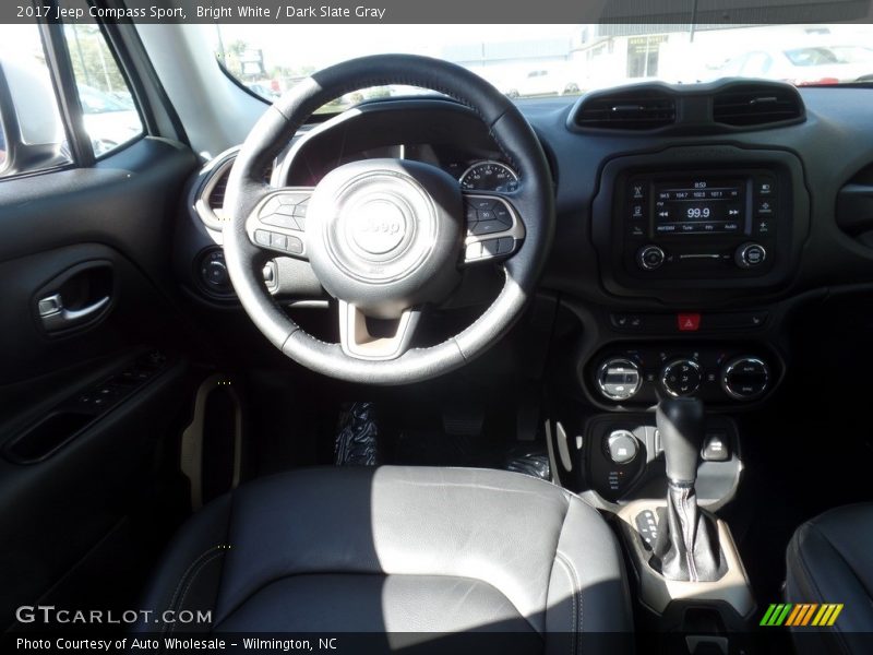 Bright White / Dark Slate Gray 2017 Jeep Compass Sport