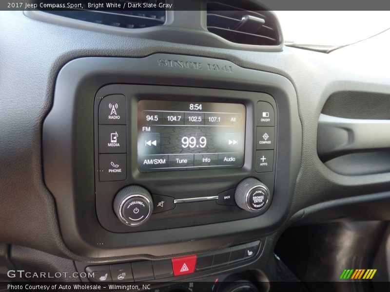 Bright White / Dark Slate Gray 2017 Jeep Compass Sport