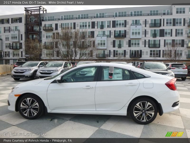 White Orchid Pearl / Ivory 2017 Honda Civic EX-T Sedan