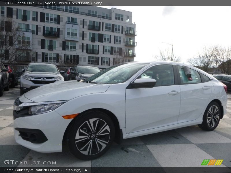 White Orchid Pearl / Ivory 2017 Honda Civic EX-T Sedan