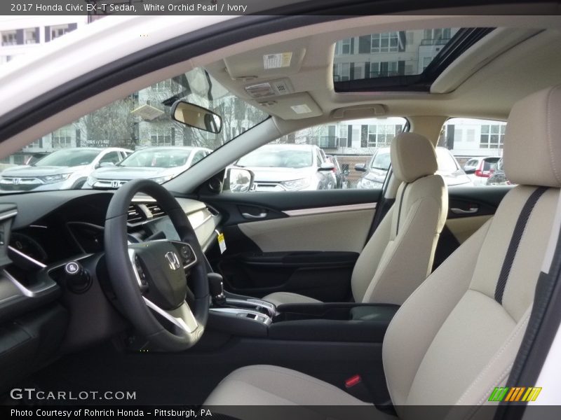 White Orchid Pearl / Ivory 2017 Honda Civic EX-T Sedan