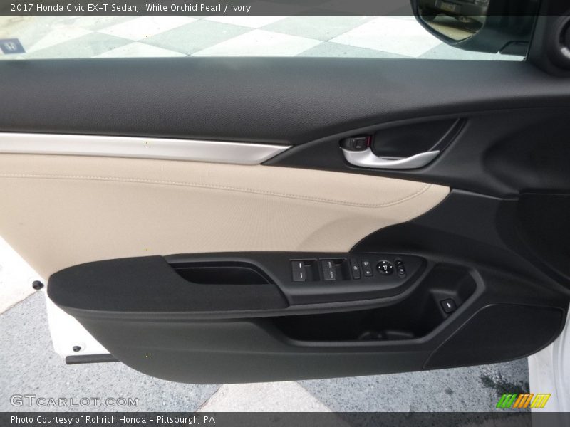 White Orchid Pearl / Ivory 2017 Honda Civic EX-T Sedan