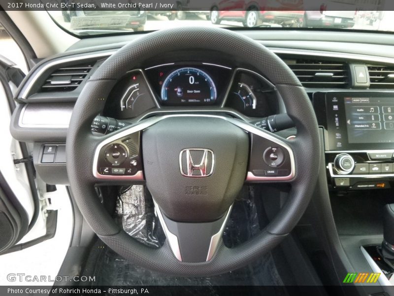 White Orchid Pearl / Ivory 2017 Honda Civic EX-T Sedan