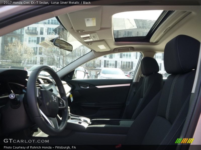 Lunar Silver Metallic / Black 2017 Honda Civic EX-T Sedan