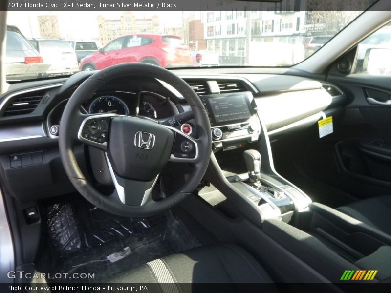 Lunar Silver Metallic / Black 2017 Honda Civic EX-T Sedan