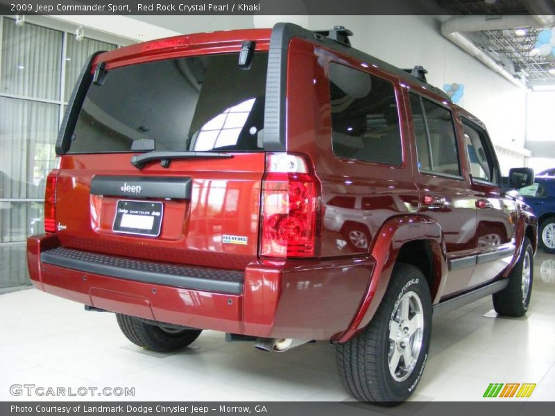 Red Rock Crystal Pearl / Khaki 2009 Jeep Commander Sport